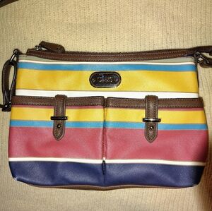 Vintage Chaps Carlene multi stripe purse